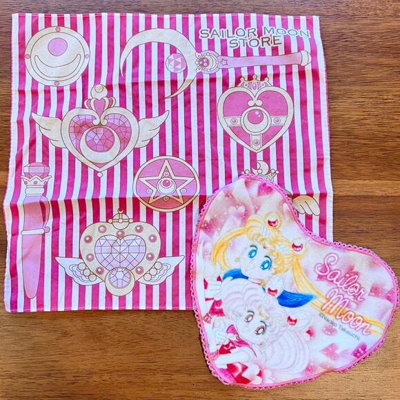Sailor Moon Ichiban Kuji The Super Live Hand Towel and Handkerchief - Pink White - Picture 1 of 4